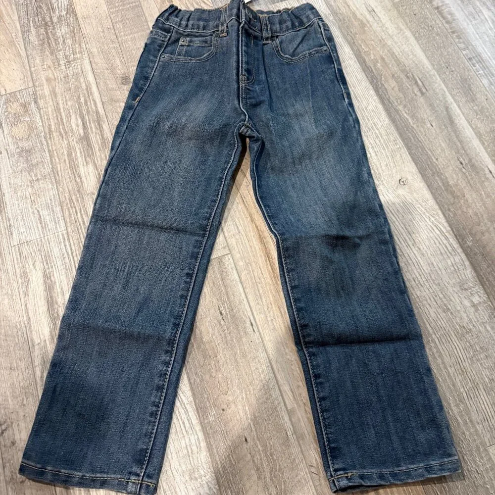 The Children’s Place Jeans Size 5T Straight Leg Elastic Waist Dustbowl Wash NWT